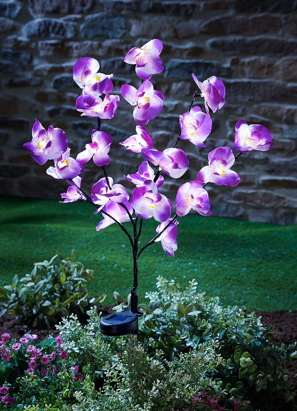 Täuschend echte Solar-Orchidee