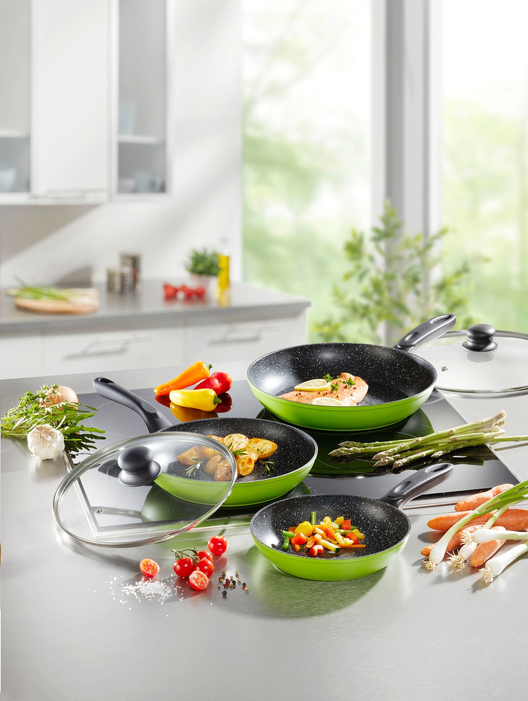 Pfannen-Set, 5-teilig, mit Antihaftbeschichtung