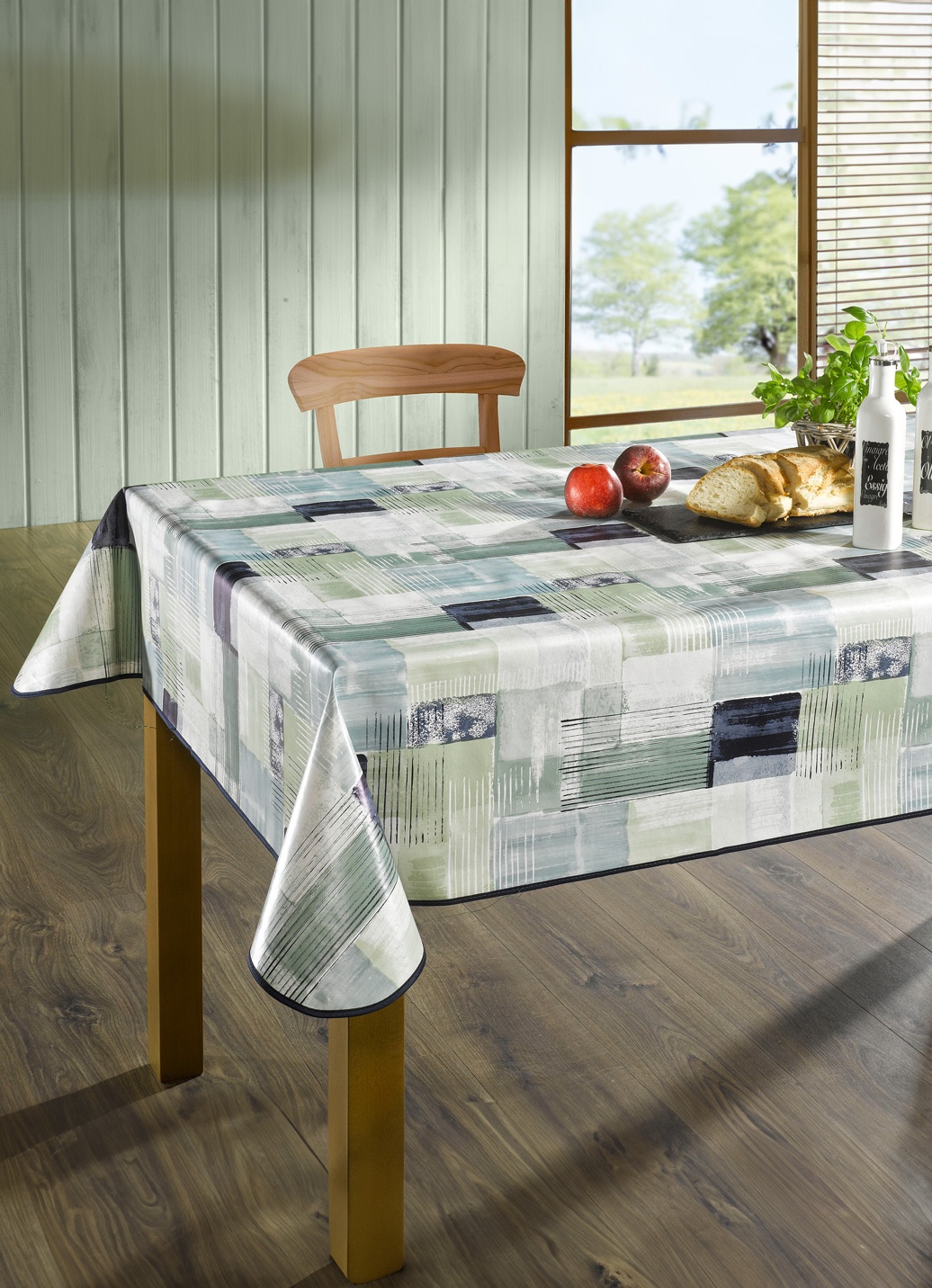 Wachstuch-Tischdecke in Patchwork-Optik