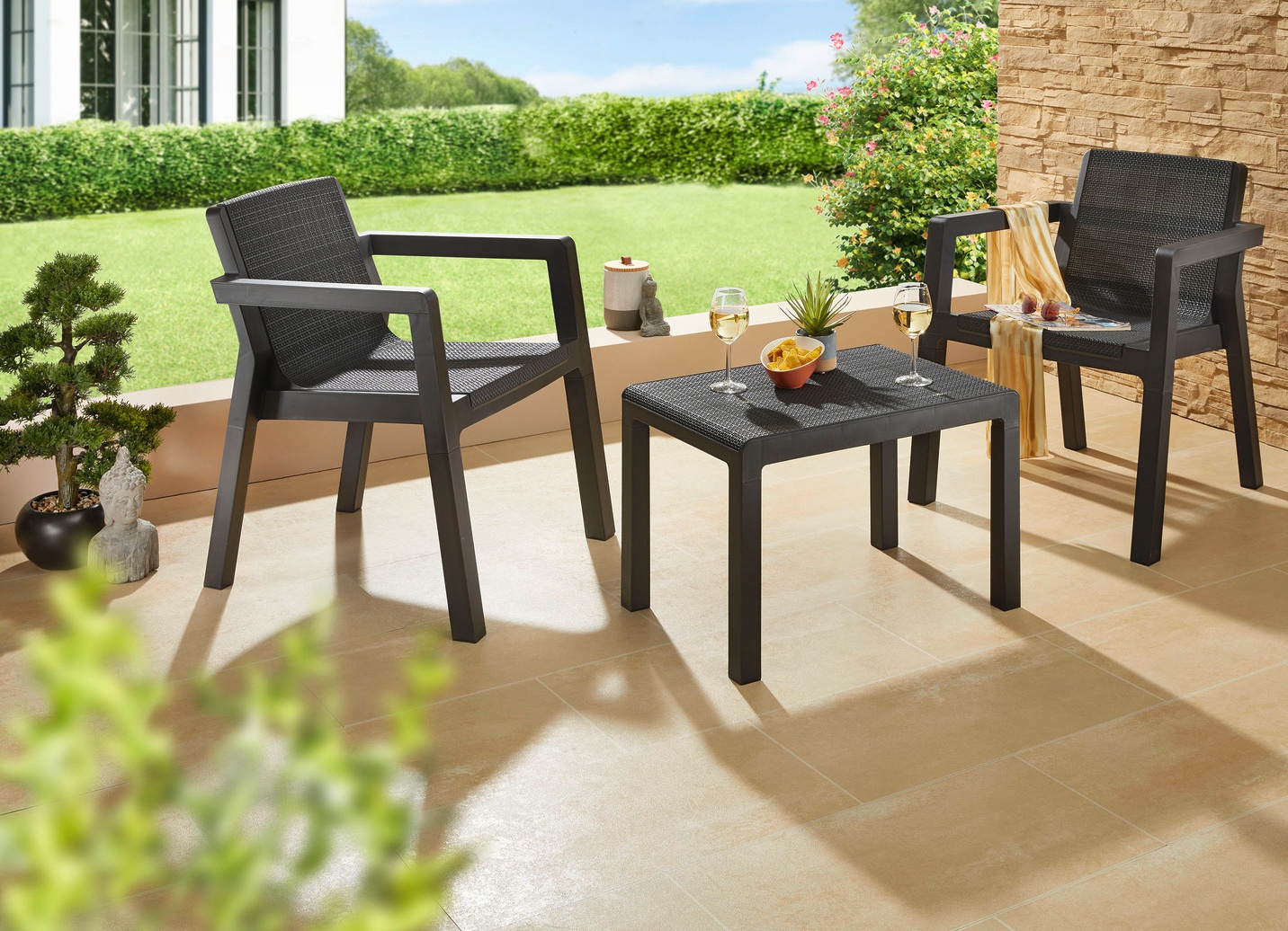3-teiliges Balkon-Set