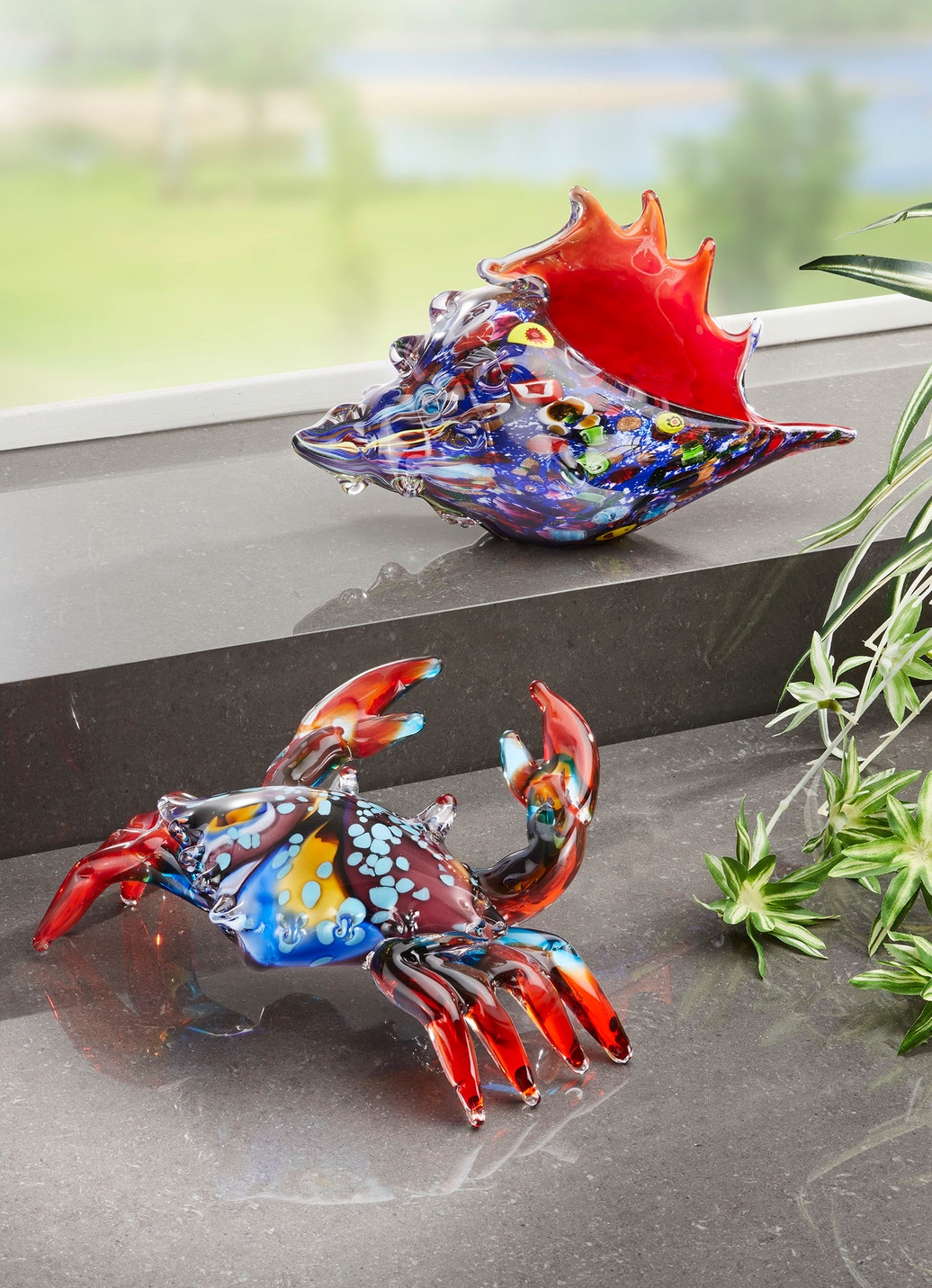 Farbenfrohe Glasfiguren