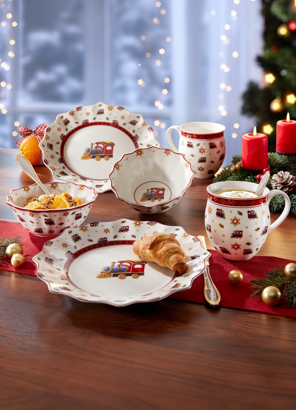 Frühstücks-Set Lokomotive, 6-teilig