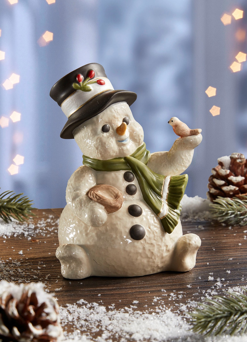 Schneemann mit Vögelchen