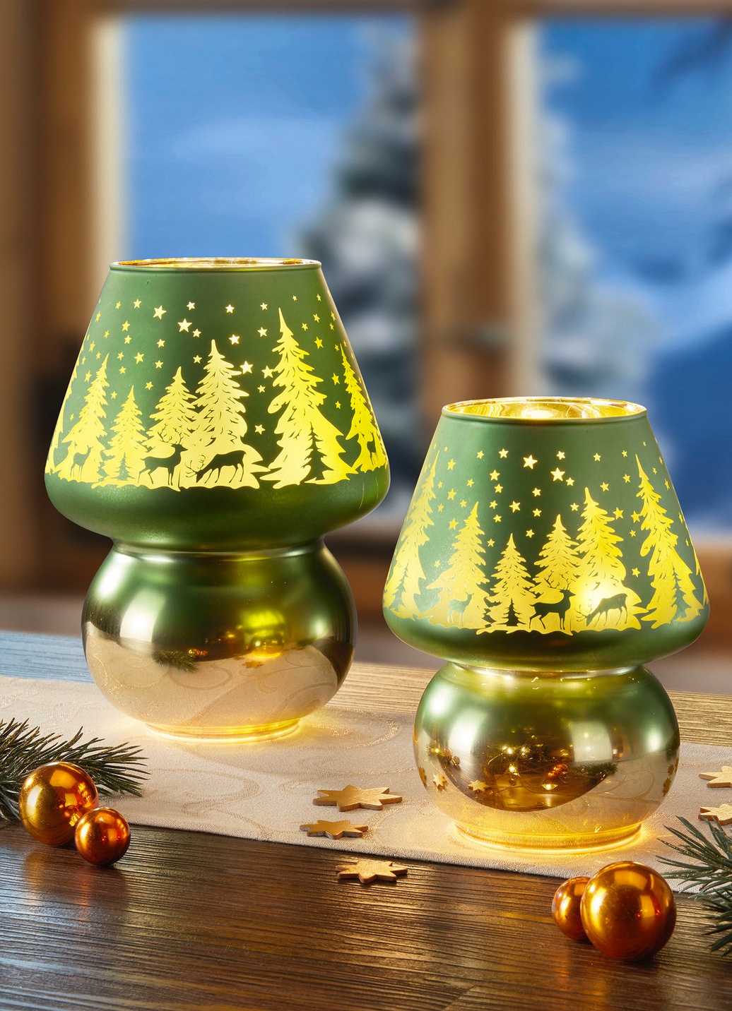 Hübsche beleuchtete LED- Lampe, 2er-Set