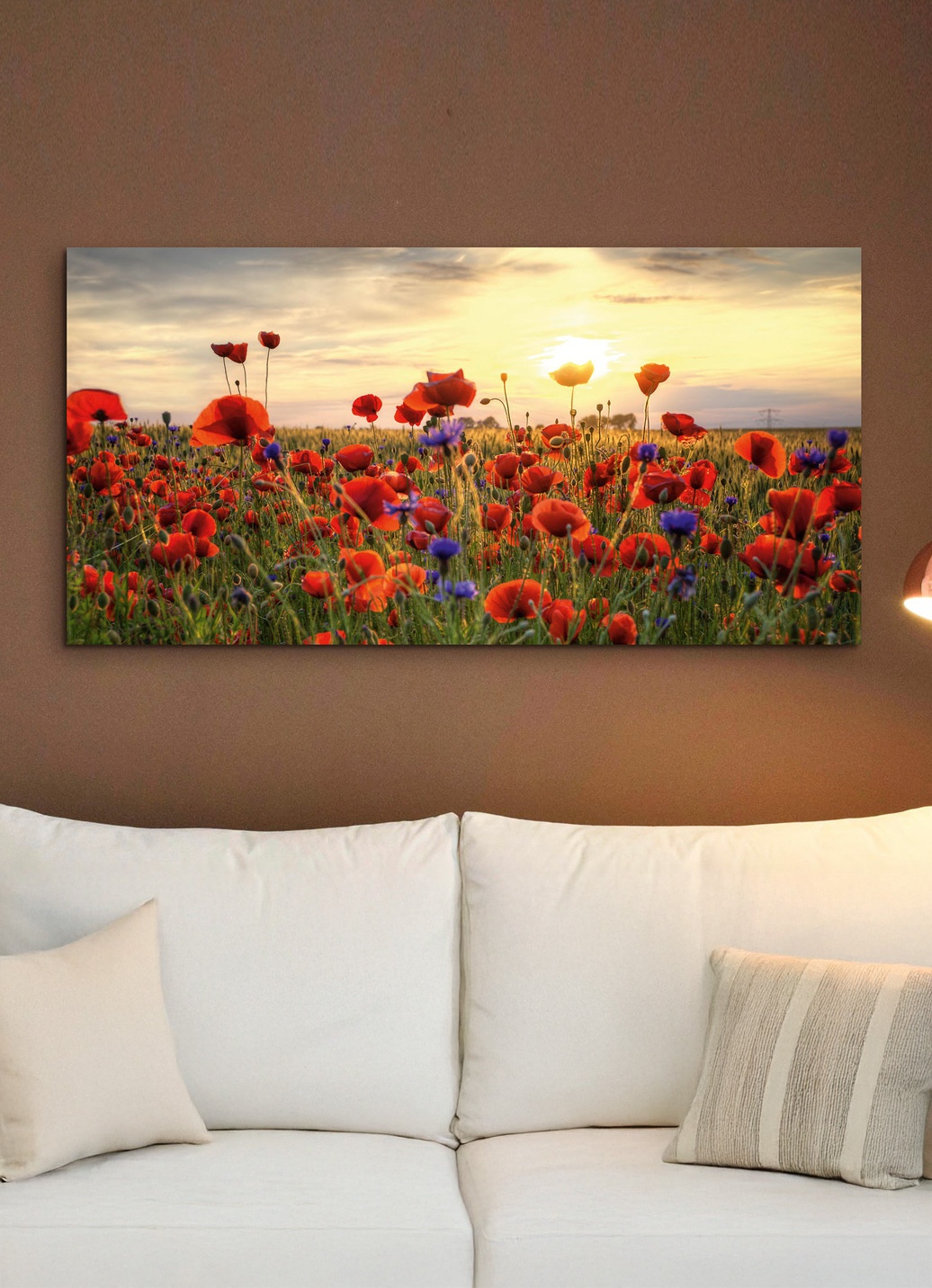 Leinwandbild mit Mohnblumen-Motiv