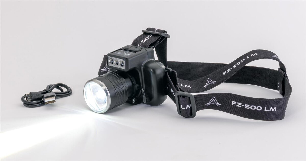 Anaconda Kopflampe FZ-500LM Stirnlampe Karpfenangeln Nachtangeln Camping