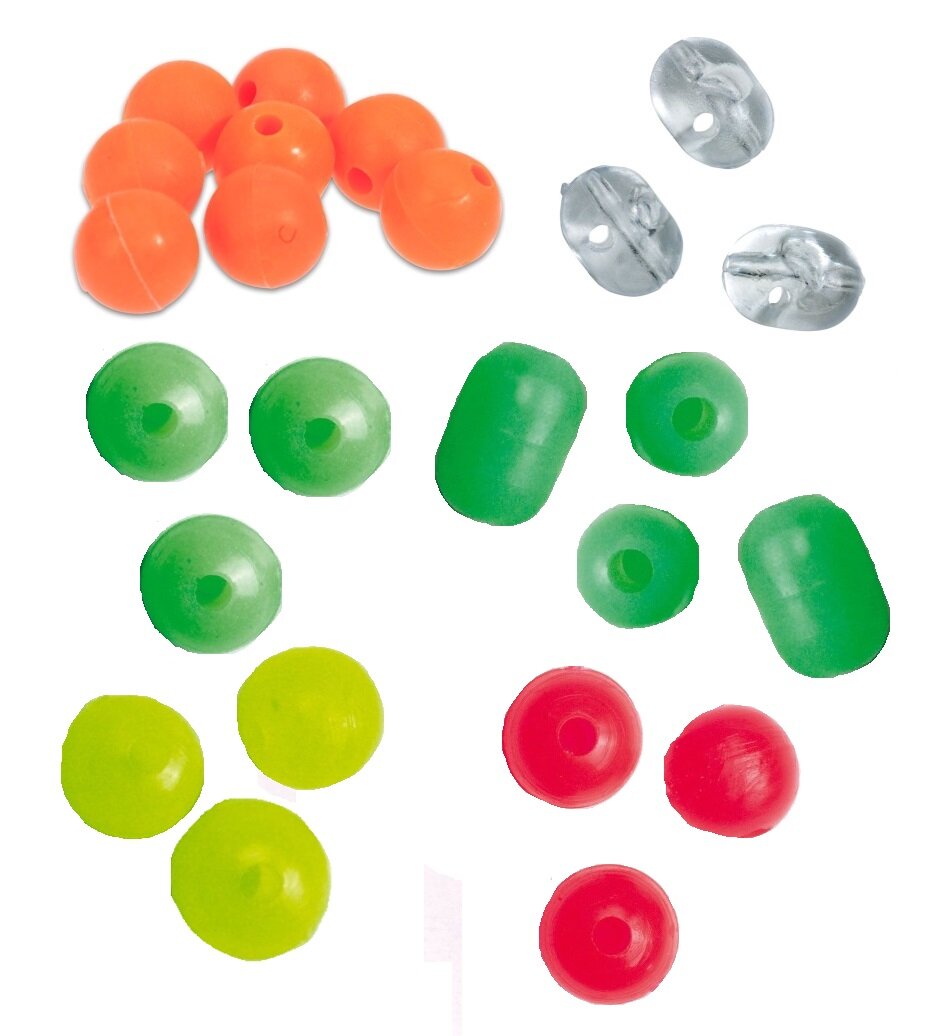 Aquantic Beads Perlen 4mm – 12mm Rund Oval Gummiperlen Plastik Zubehör
