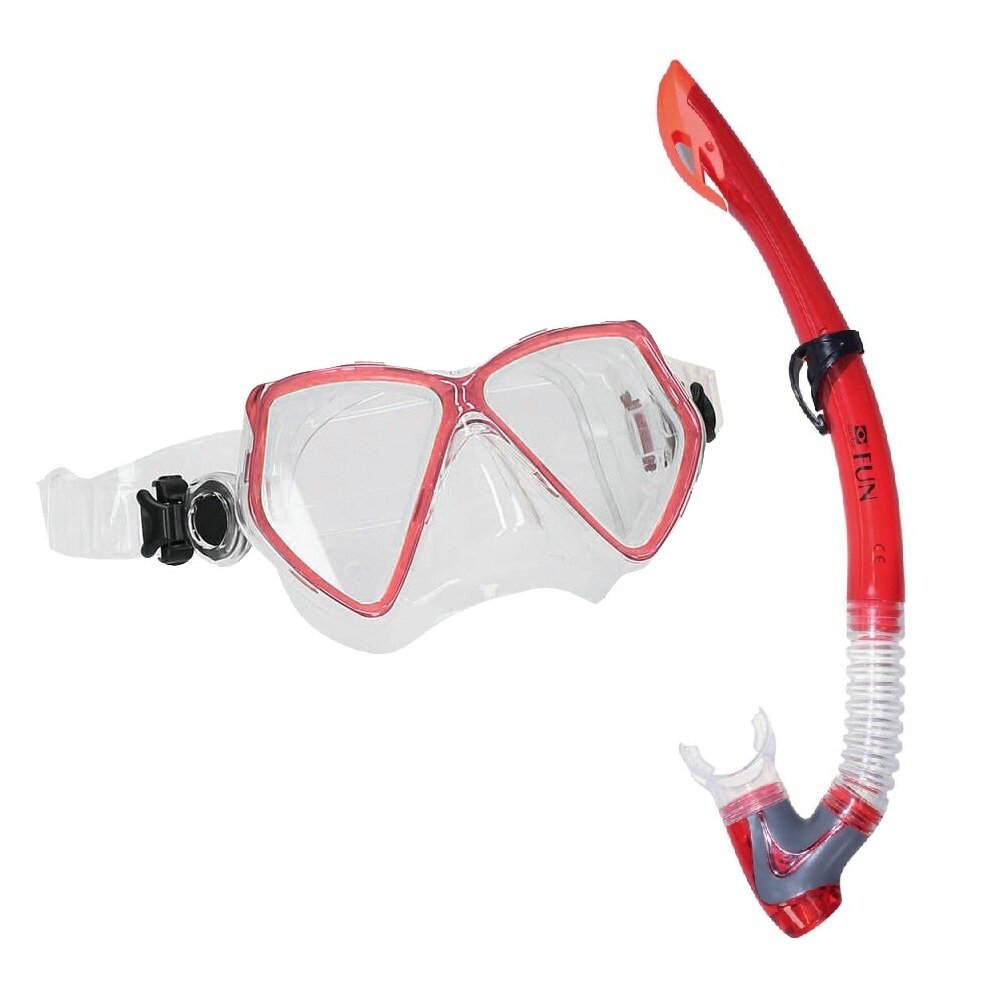 Balzer Kinder Schnorchelset NEMO Rot – Tauchmaske & Schnorchel mit Semi-Dry Top | Schnorchelset für Kinder & Jugendliche