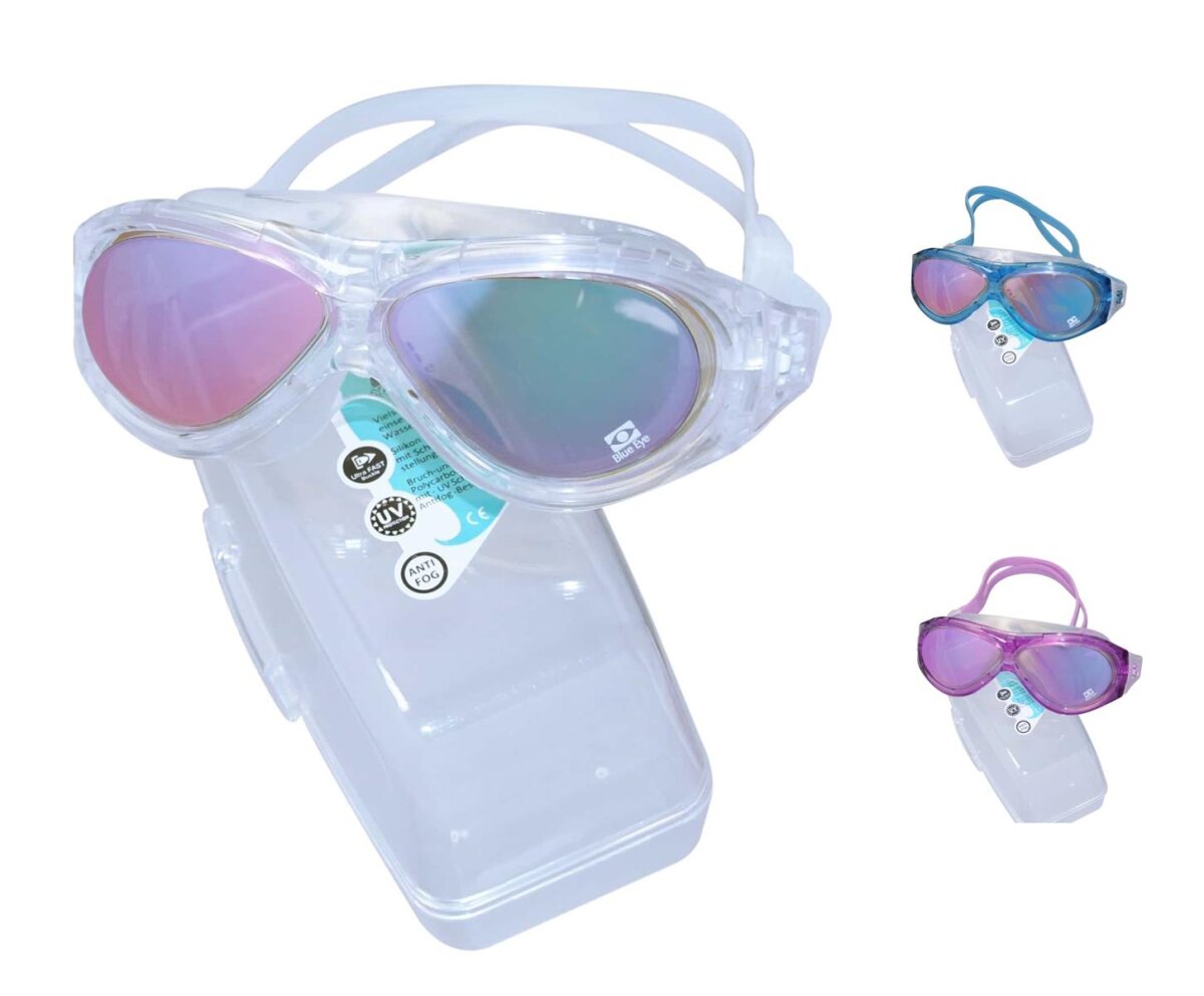 Balzer Mirror Schwimmbrille Taucherbrille Clear Blue Purple