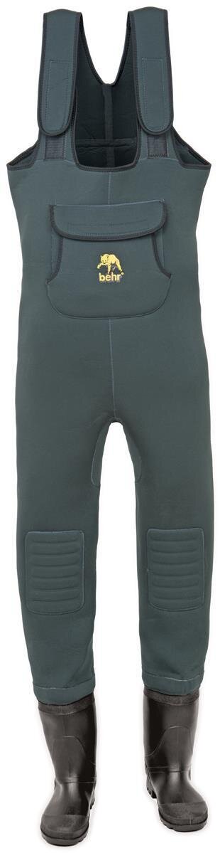 Behr Neopren Wathose High Back Maximum 4mm mit Profilsohle Schuhgröße 46/47