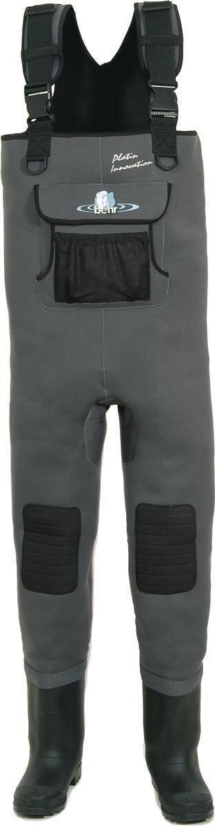 Behr Neopren Wathose Platin Innovation mit Gummiprofilsohle Schuhgröße 46/47