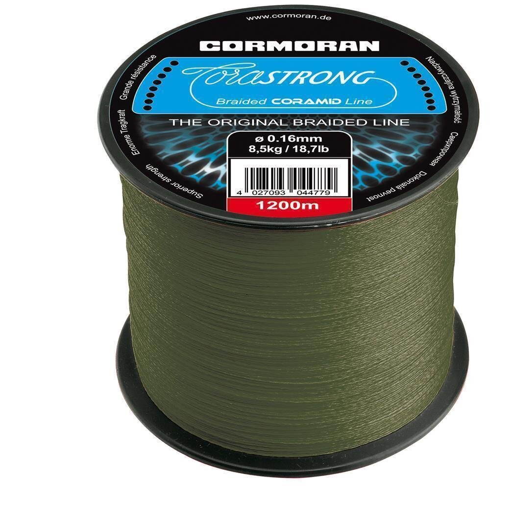 Cormoran Corastrong 0,12mm 6,4kg 1200m Großspule Geflochtene Schnur Angelschnur