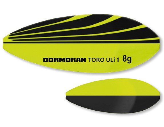 Cormoran Innerline Trout Spoon Toro ULi 1 – 4.0 chartreuse/bl. Forellenblinker