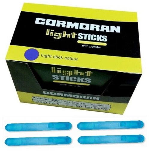 Cormoran Knicklicht 4.5x37mm blau 100 Stück Pulver Knicklichter