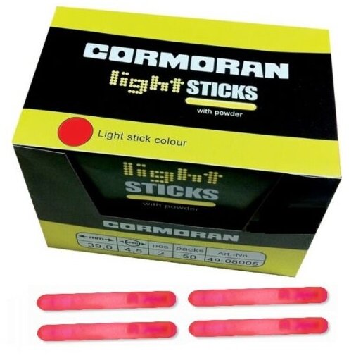 Cormoran Knicklicht 4.5x37mm rot 100 Stück Pulver Knicklichter