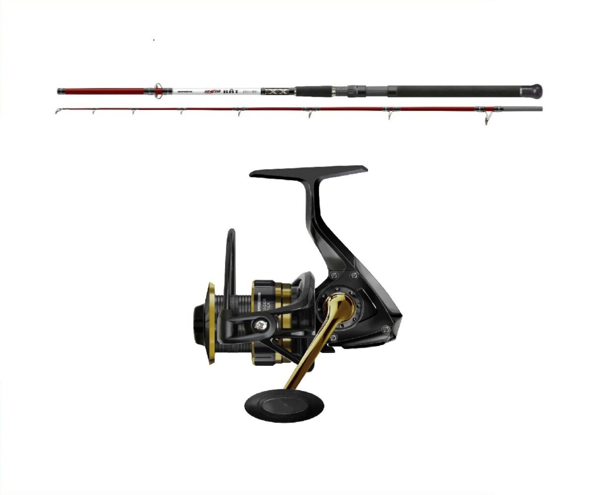Cormoran Pilk- und Meerescombo 2,40m / 100-200g Bootsrute + Salzwasserrolle Angelset