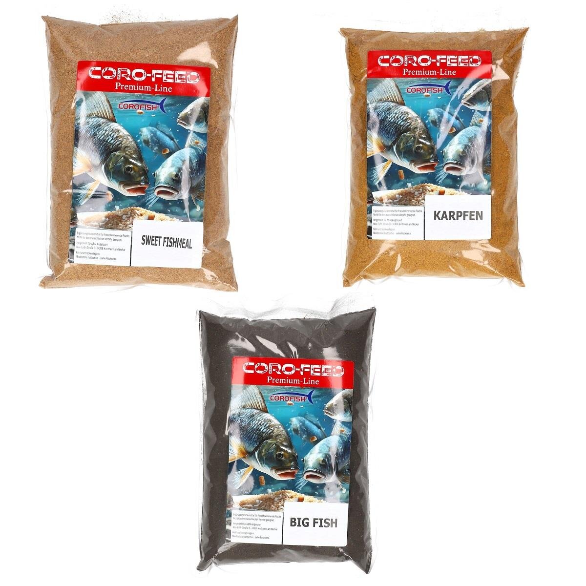Corofish Grundfutter Feed Premium Line Method 1kg Angelfutter Grundfutter Fertigfutter Futtermittel