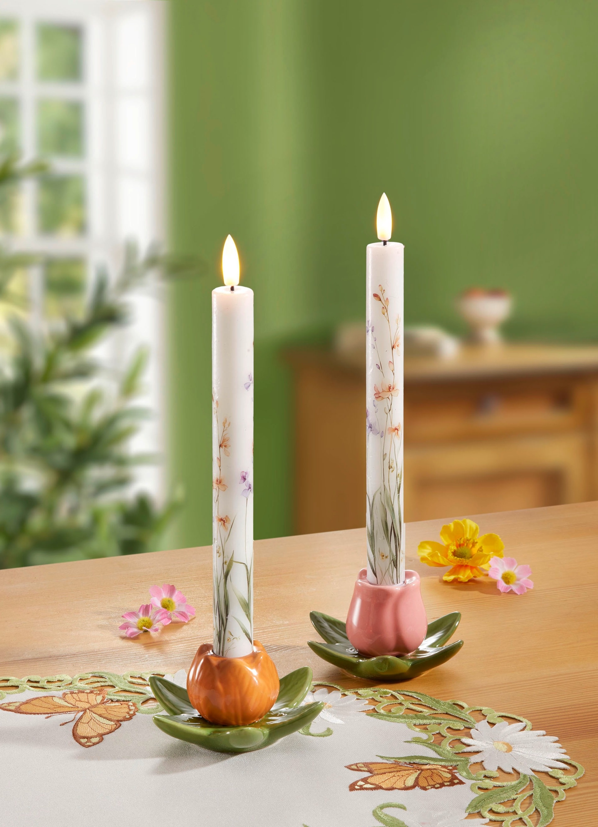 LED-Stabkerzen, 2er-Set
