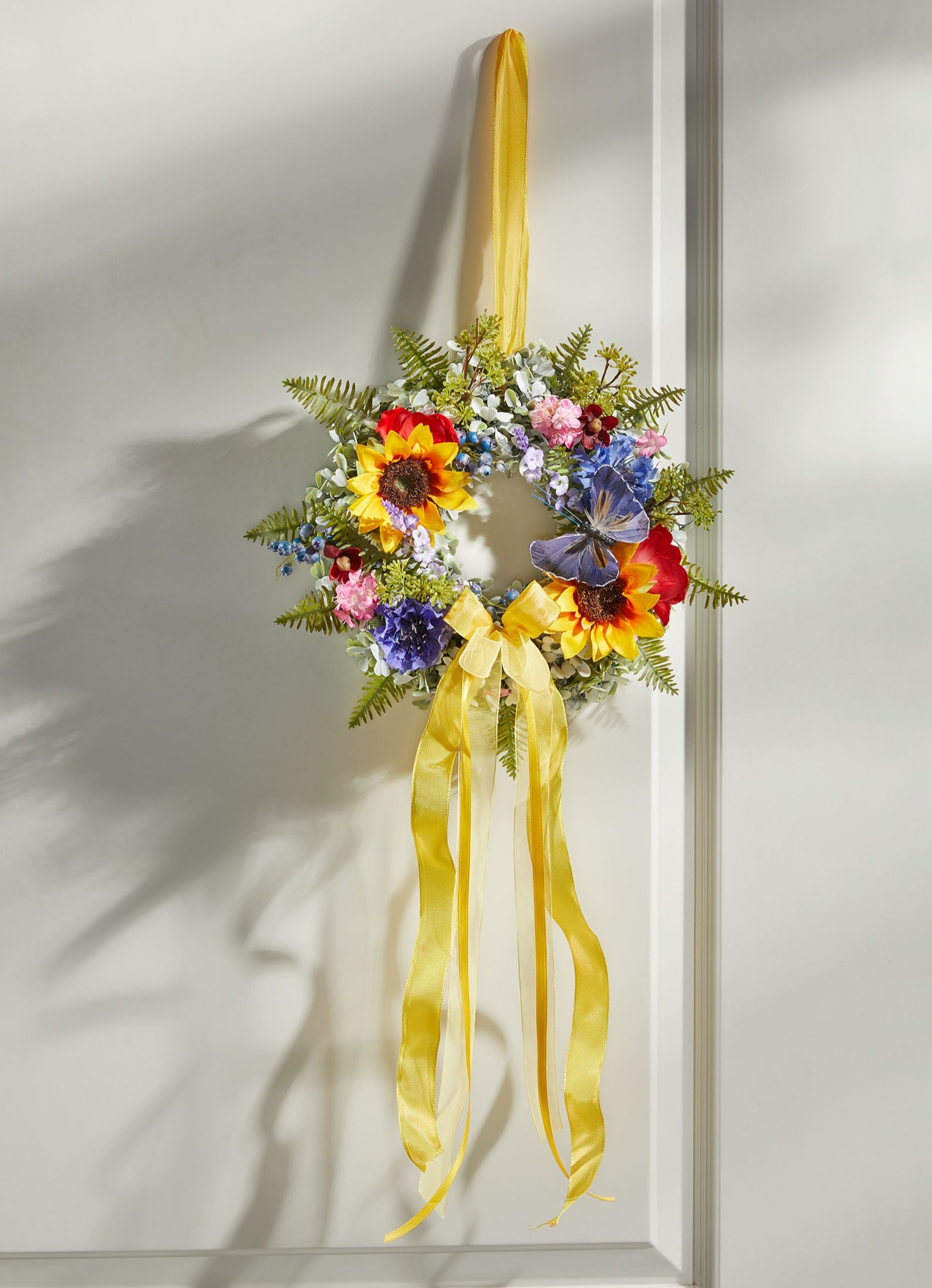 Wandkranz mit Sonnenblumen