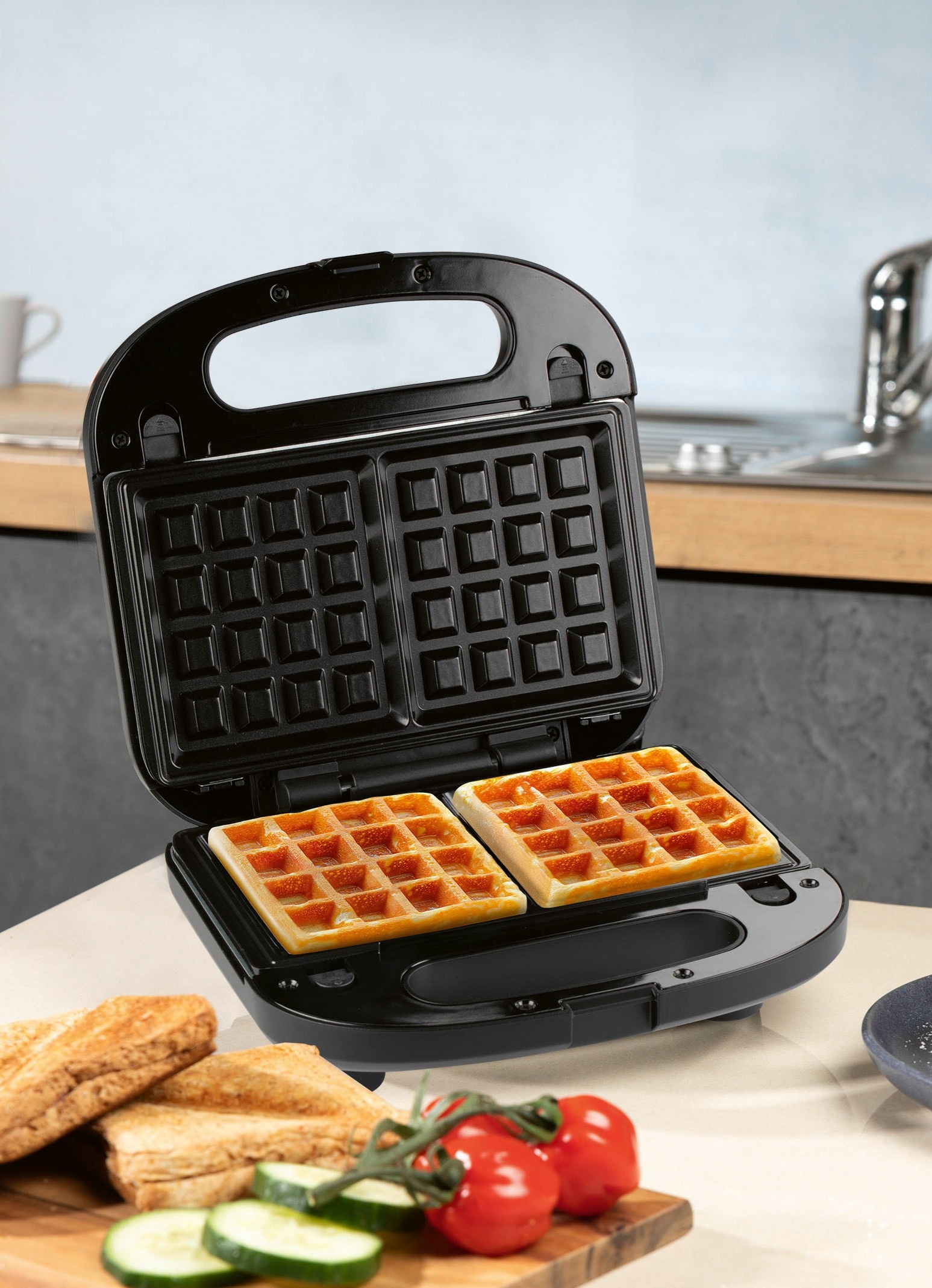 Variogrill 3-in-1: Waffeleisen, Sandwichmaker und Kontaktgrill