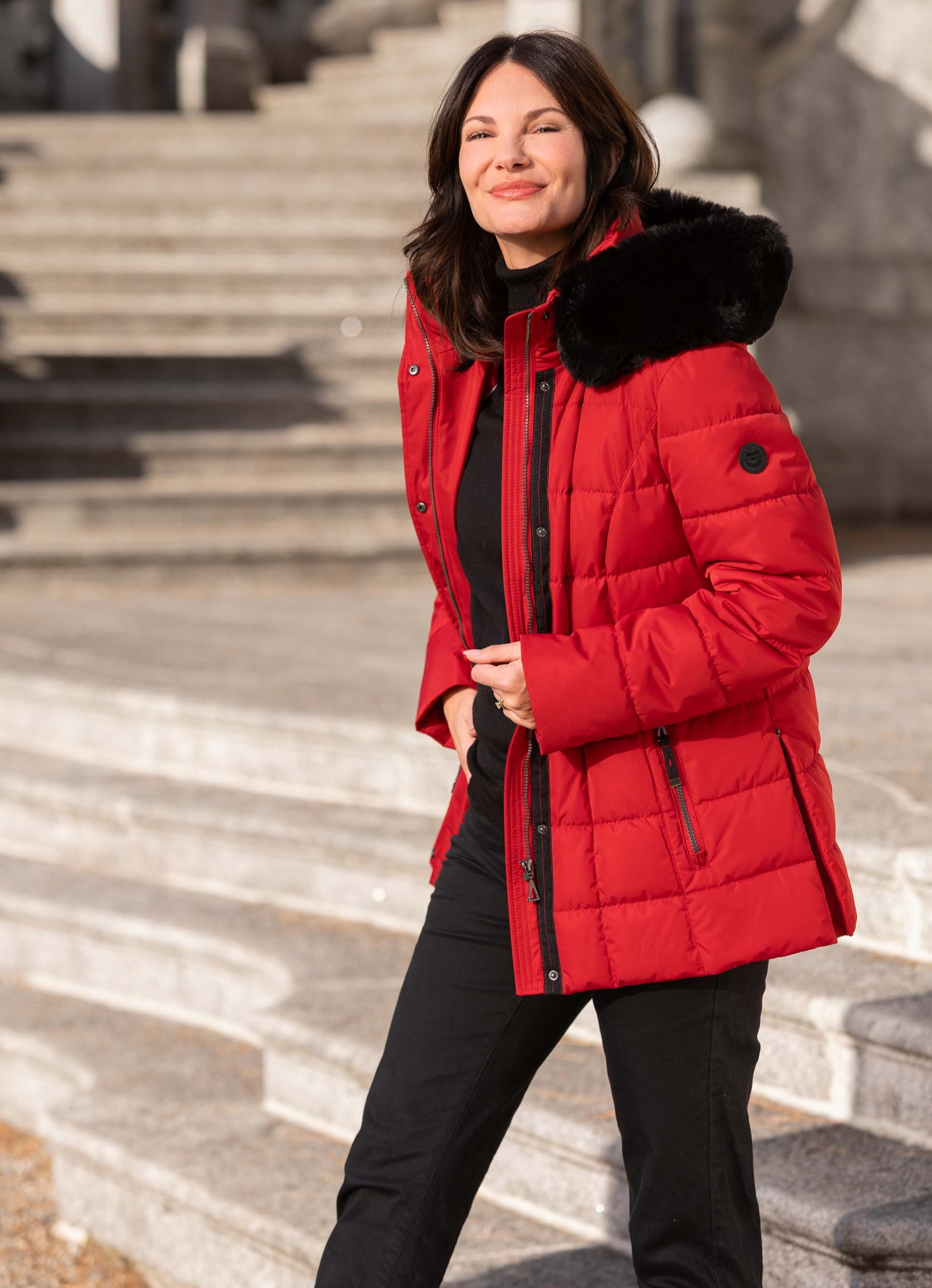 Funktionsjacke mit umschlagbaren Ärmeln