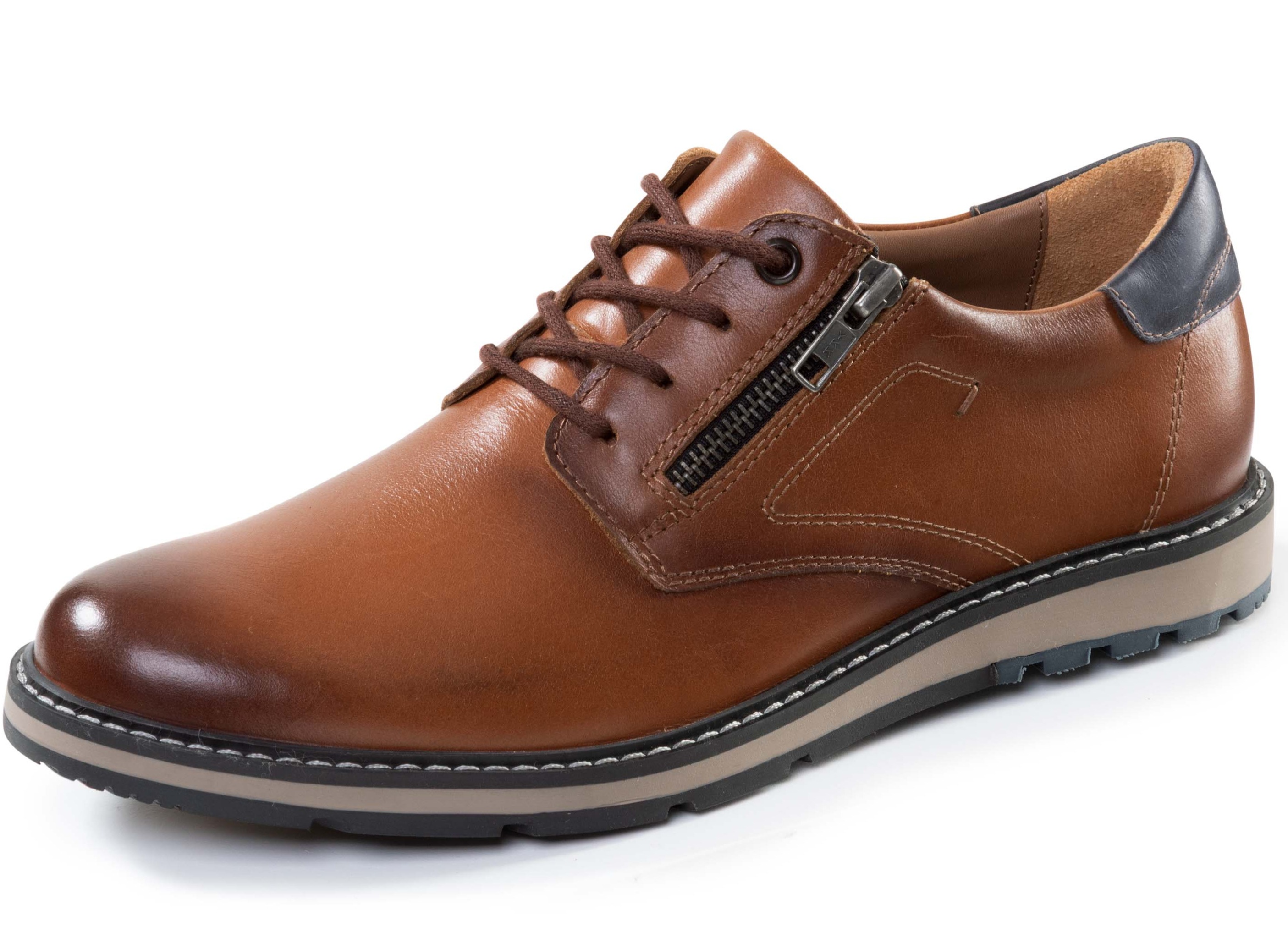 GINO GALANTE, schicke Herren-Schnürschuhe, Weite G, mit Reißverschluss