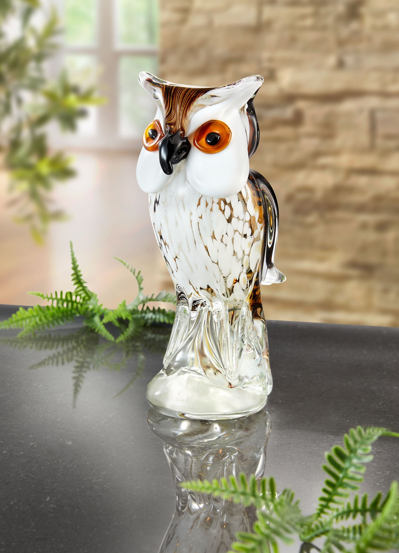 Stilvolle Eule aus Glas