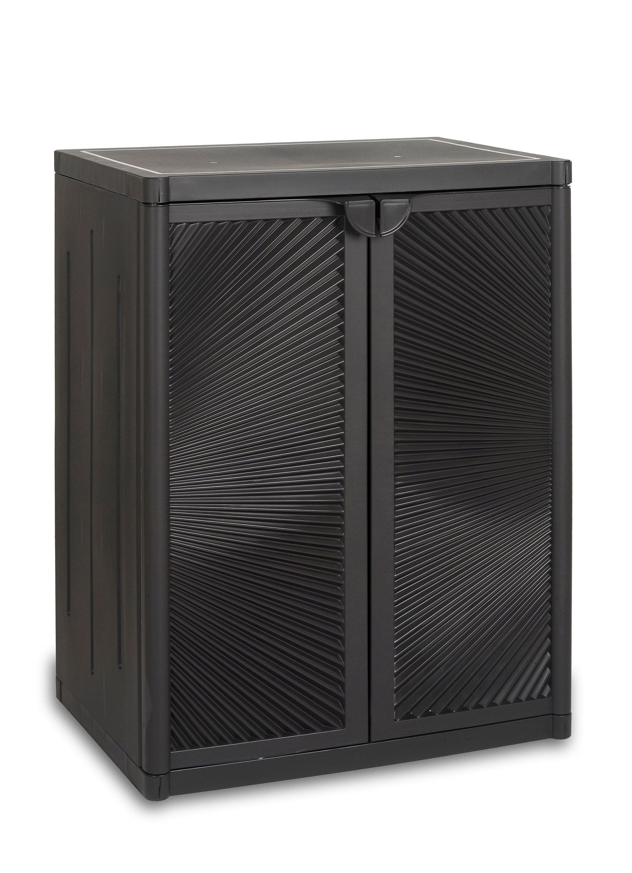 Gartenschrank mit strahlenförmigem Design an den Türen