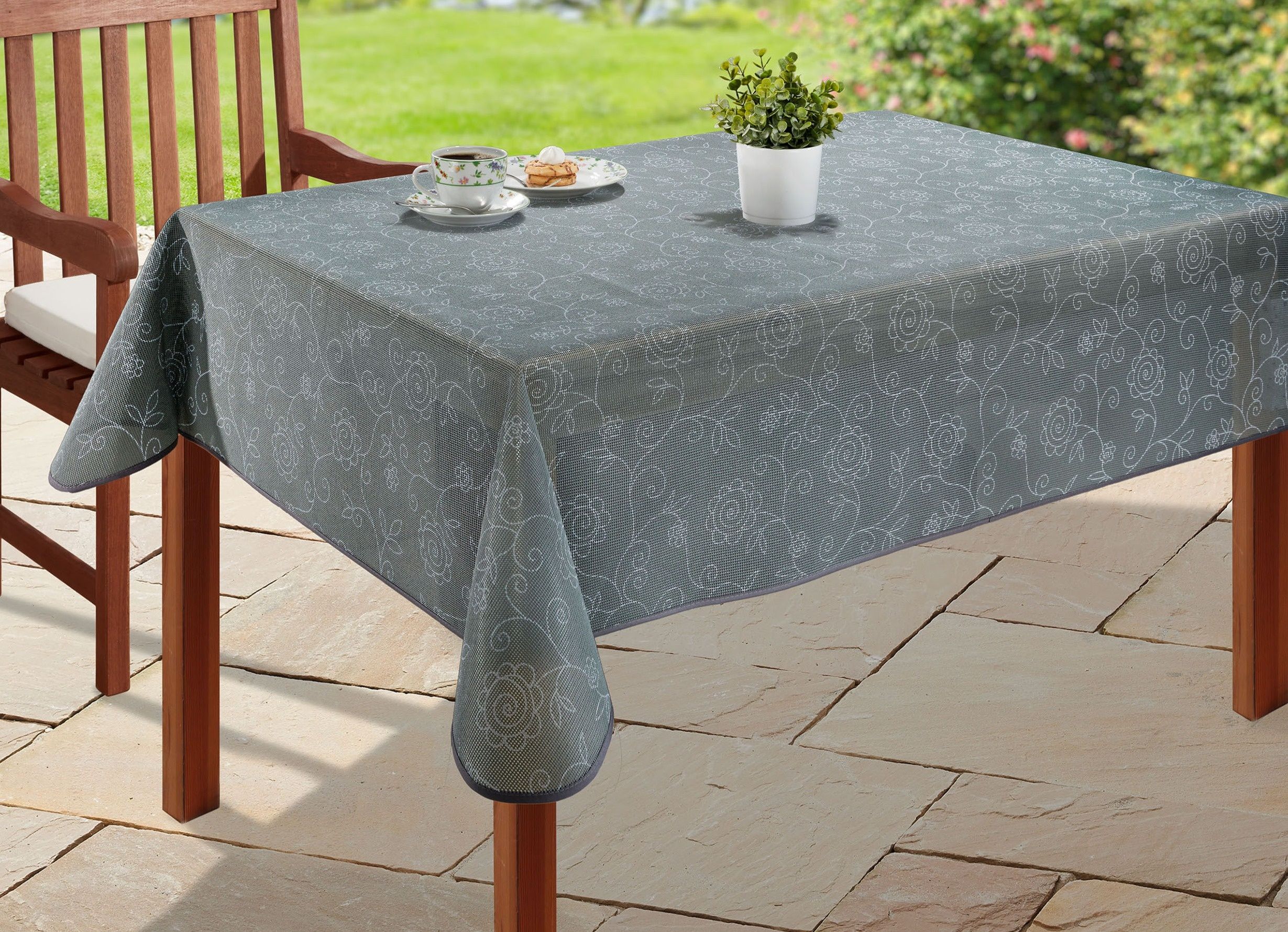 Abwaschbare Garten-Tischdecke