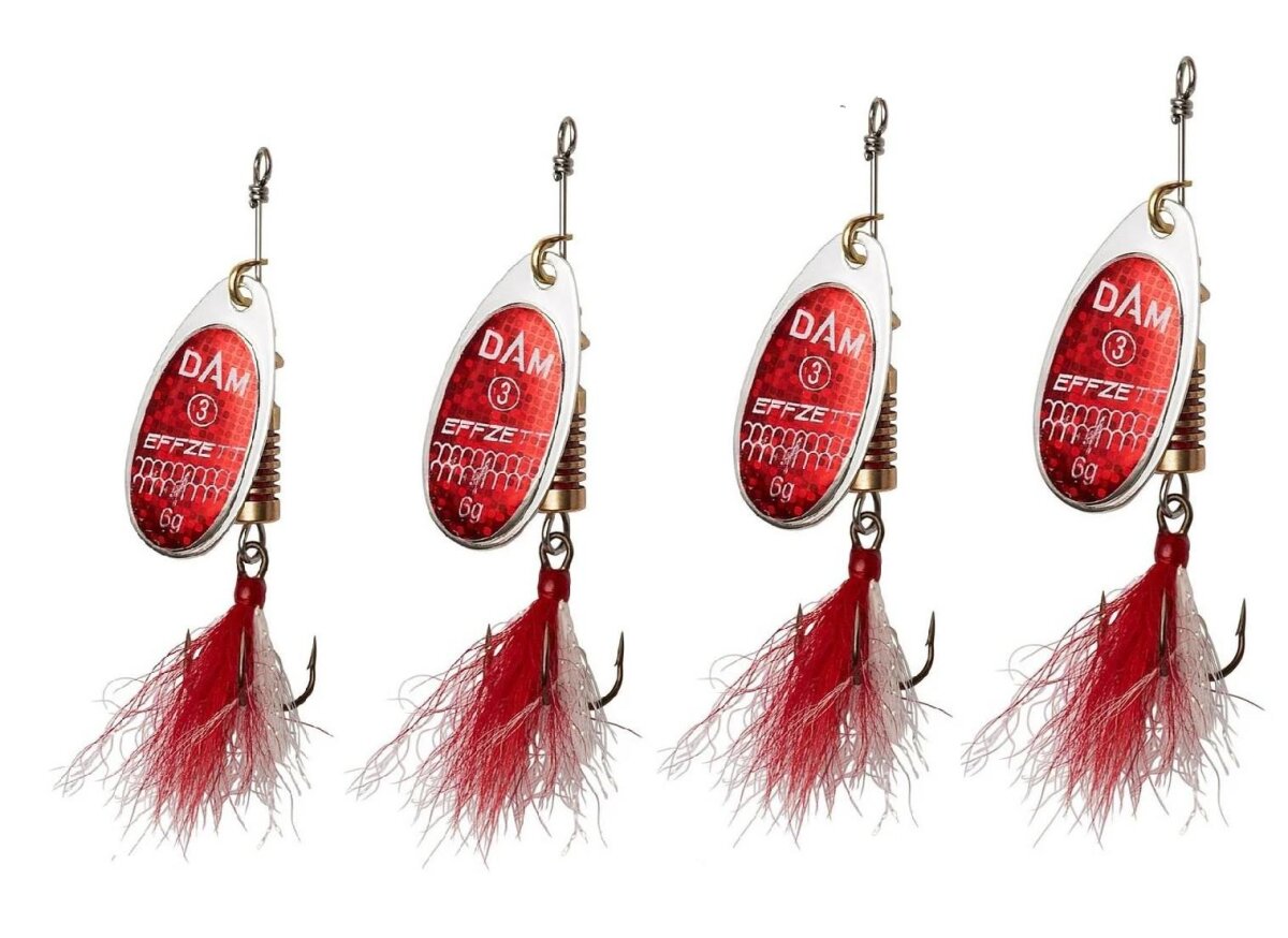 DAM Effzett FZ Standard Dressed Gr. 1 – 6 Spinner Reflex Red Kunstköder