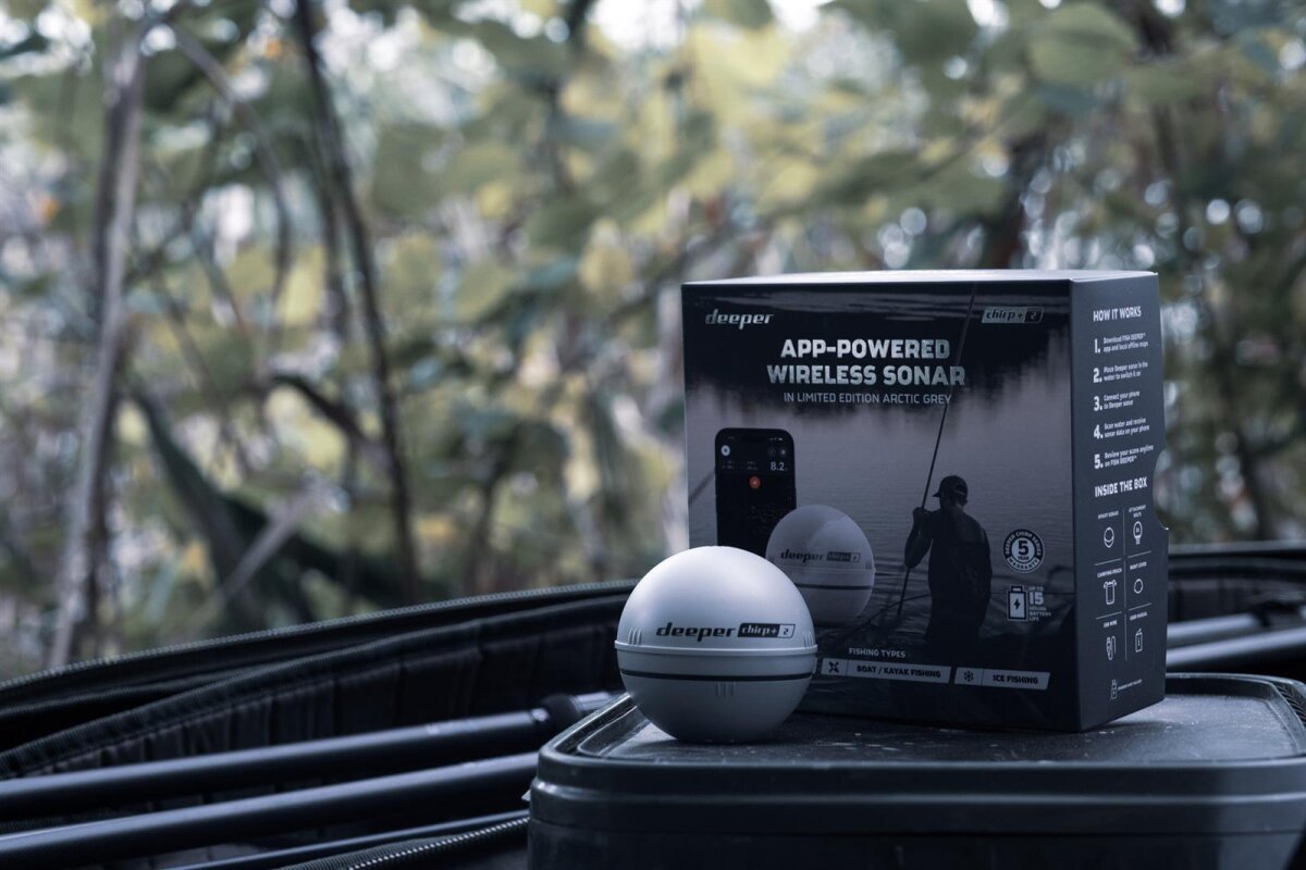Deeper Chirp+2.0  limited Edition in Arctic Grey GPS Echolot Sonar für iPhone iOS + Android