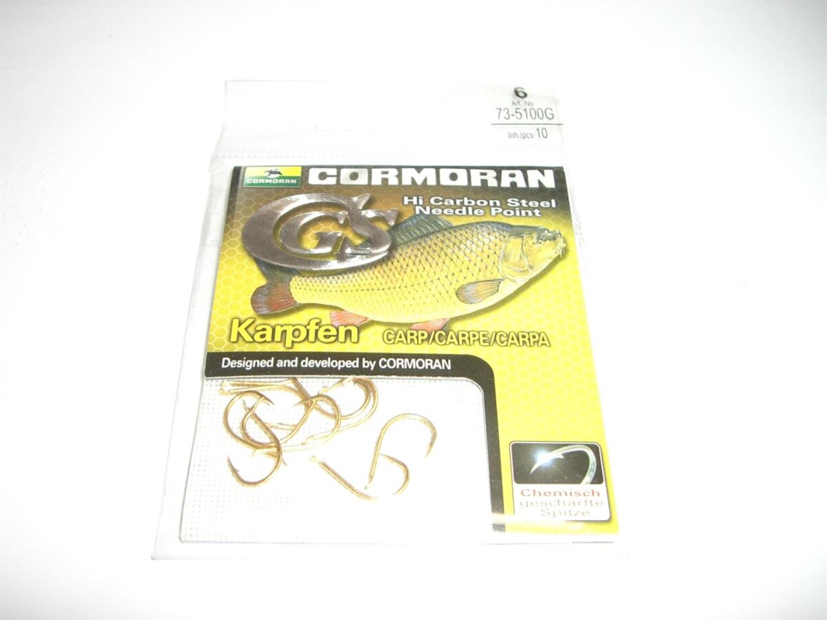 Cormoran CGS Karpfenhaken gold Gr. 1 ungebundene Haken 10Stück