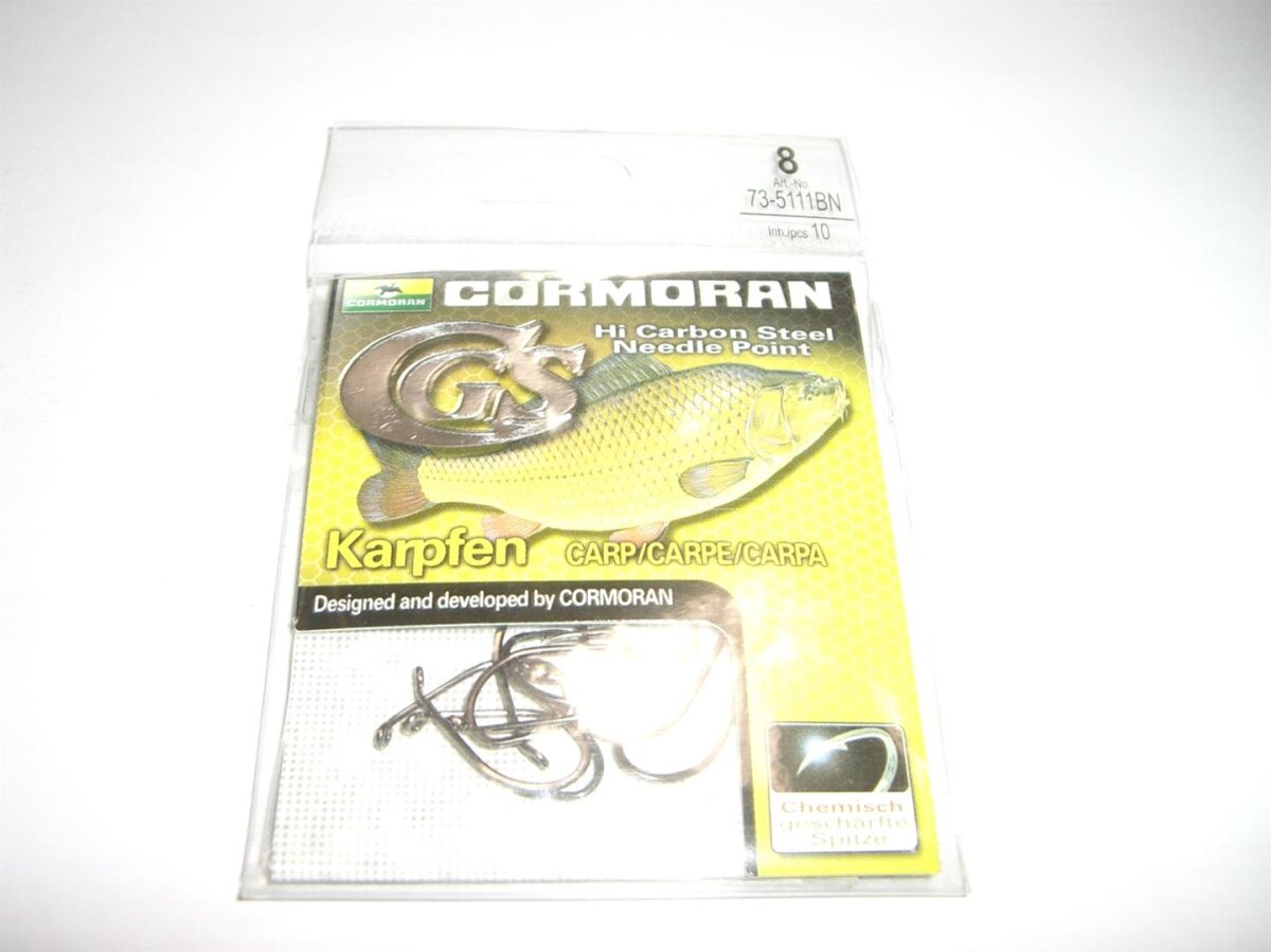 Cormoran CGS Karpfenhaken  Gr. 8 ungebundene Haken 10Stück