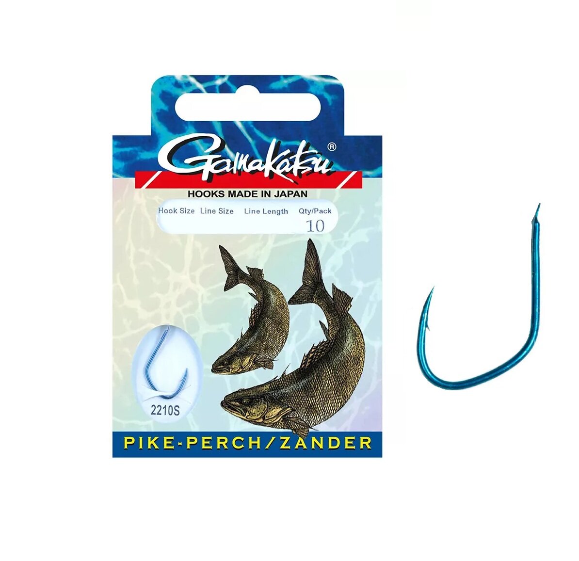 Gamakatsu Zander Gebundene Vorfachhaken 10 Stück Zanderhaken