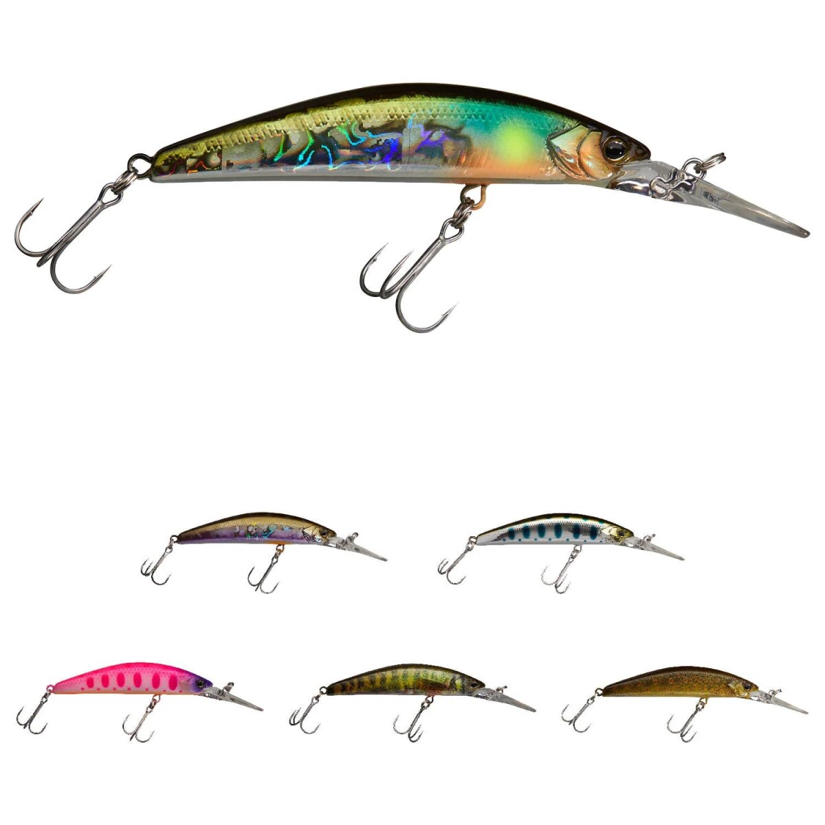 ILLEX JACKALL WOBBLER TRICOROLL GT 72 DR-F VERSCHIEDENE FARBEN
