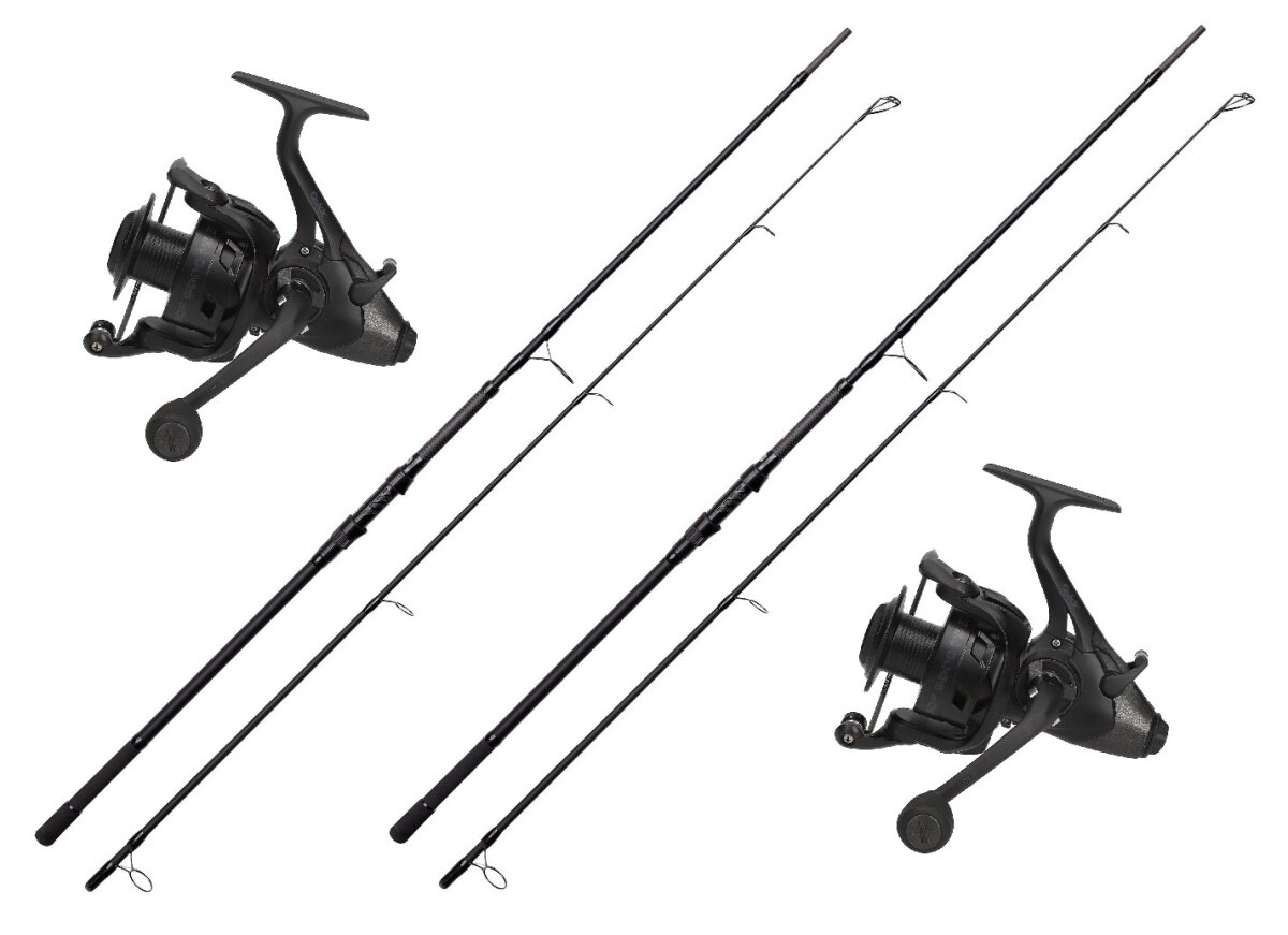 Karpfenset 2x Prologic C-Series Compact 10ft 3,00m 3,25lbs + 2x DAM Quick Runshift 3QF 5000FS
