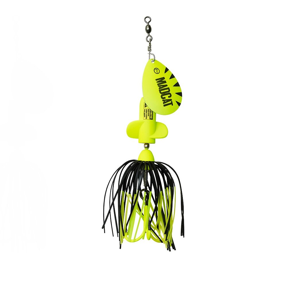 Madcat A-Static Screaming Spinner Gr. 3/0 – 65g Fluo Yellow Welsköder Spinnköder