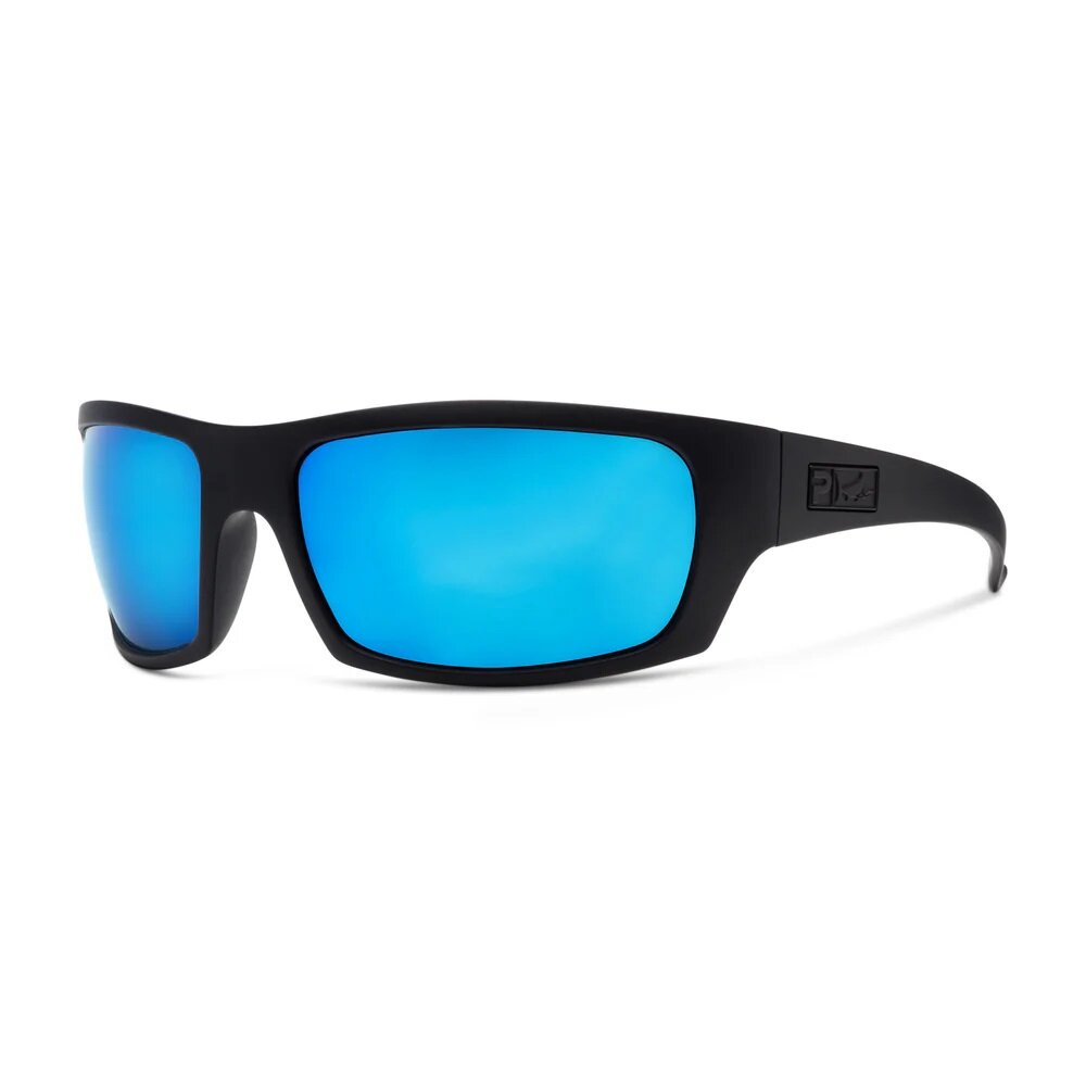 Pelagic The Mack Polbrille Matte Black Blue Mirror Mineral Glass Polarisationsbrille