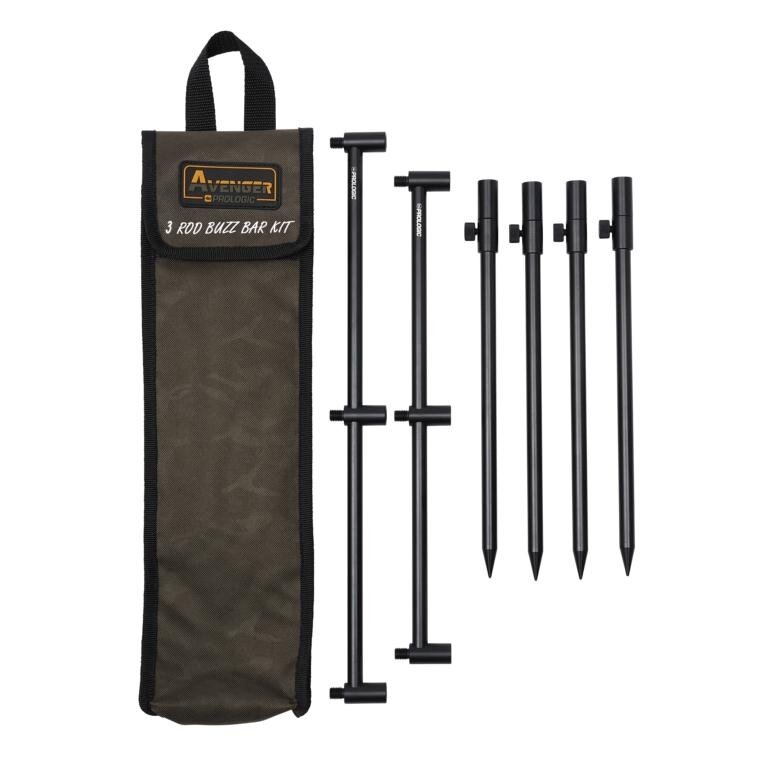 Prologic Avenger Buzz Bar Kit & Carrycase 3 Rod 20-34cm