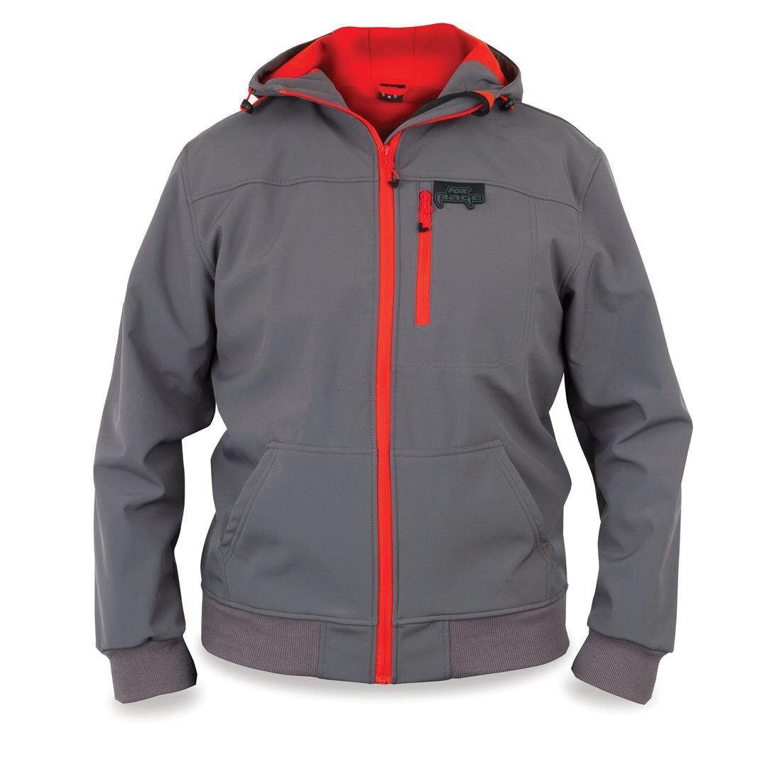 Rage Softshell Grey Red Gr.S Jacke Anglerjacke zum Spinnfischen