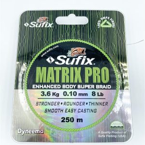 Sufix Matrix Pro 0,10mm 3,60Kg – 250m schwarz Geflochtene Schnur
