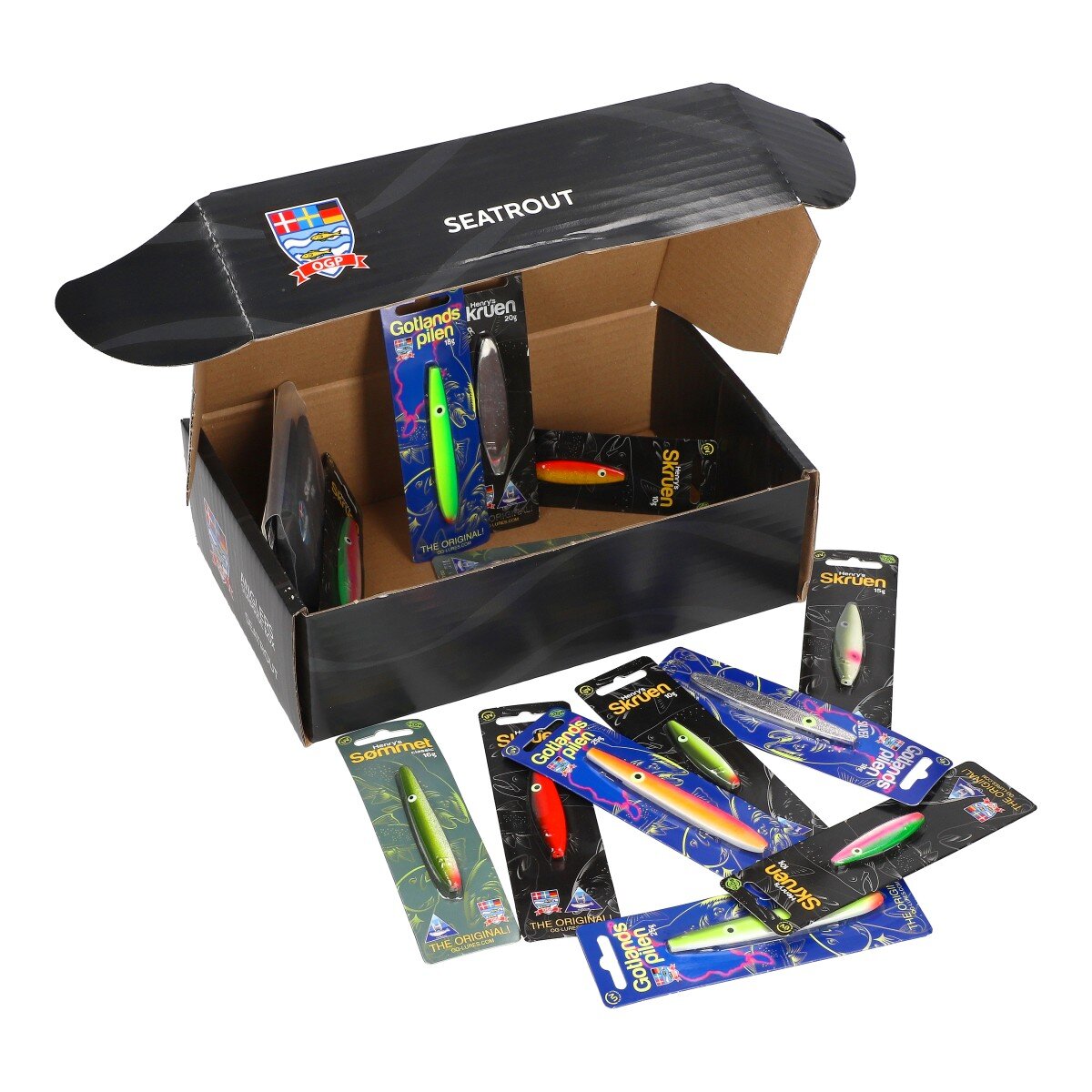 Westin OGP SEATROUT ANGLERS SURPRISE BOX MIX COLOUR & WEIGHT 15PCS Kunstködersortiment Meerforellenangeln Küstenangeln