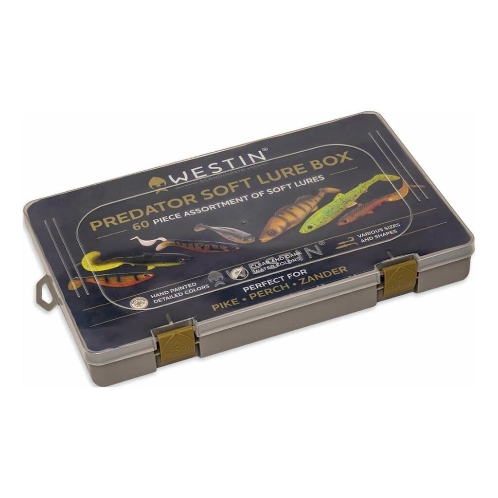 WESTIN PREDATOR SOFT LURE BOX 60PCS 60-teiliges Gummifischset Kunstköderpaket